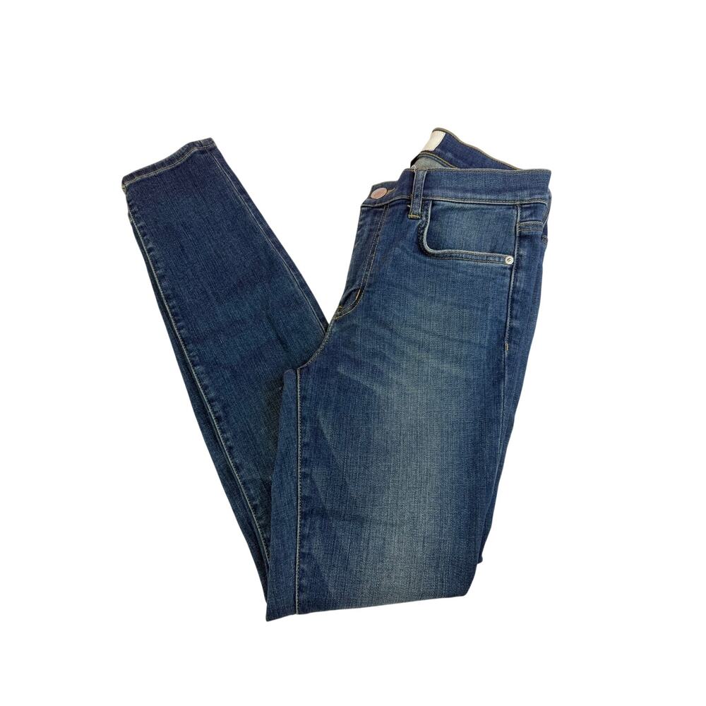 Current Elliott The High Waist Ankle Skinny Jeans Size 28 Dark Wash